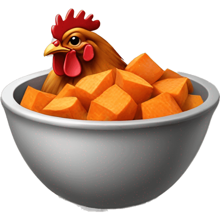 chicken chunk with sweet potatoes bowl emoji