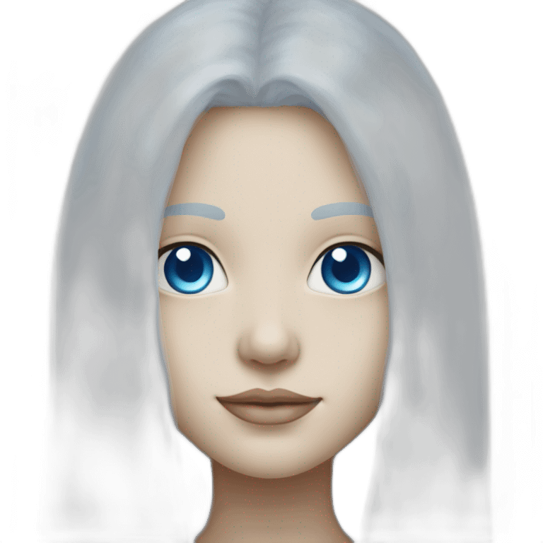 nordic pleiadian with long white hair and blue eyes emoji