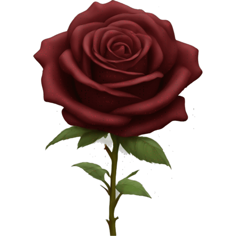 Realistic dark red rose  emoji