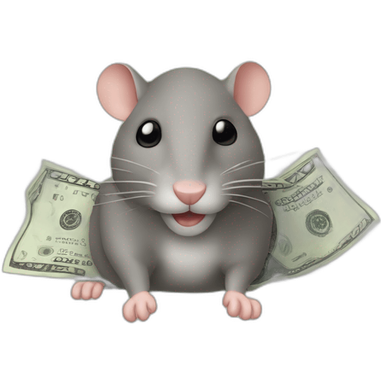 Money en forme de rat emoji