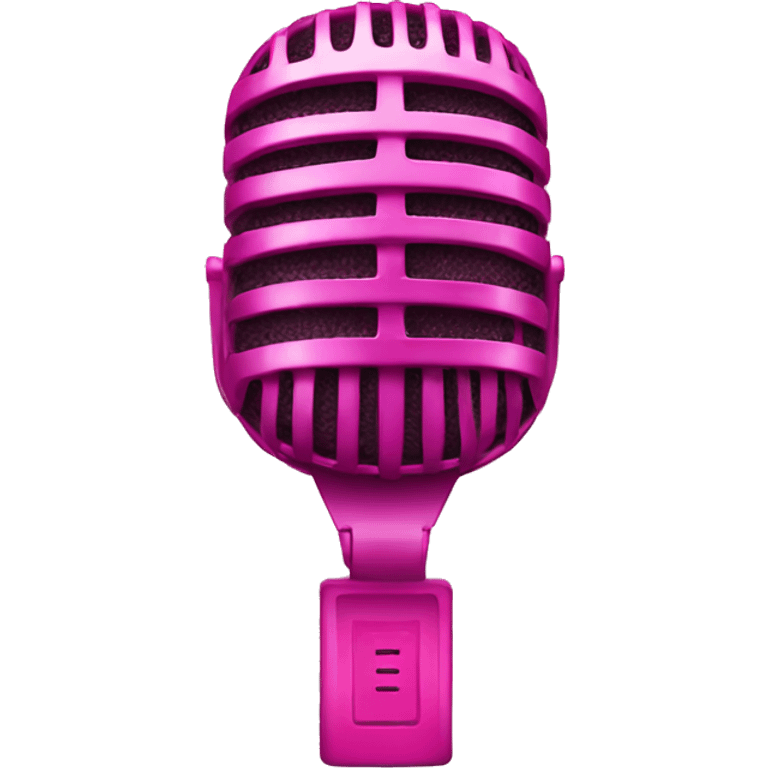 Pink microphone emoji