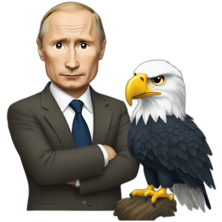 Putin with bald eagle emoji