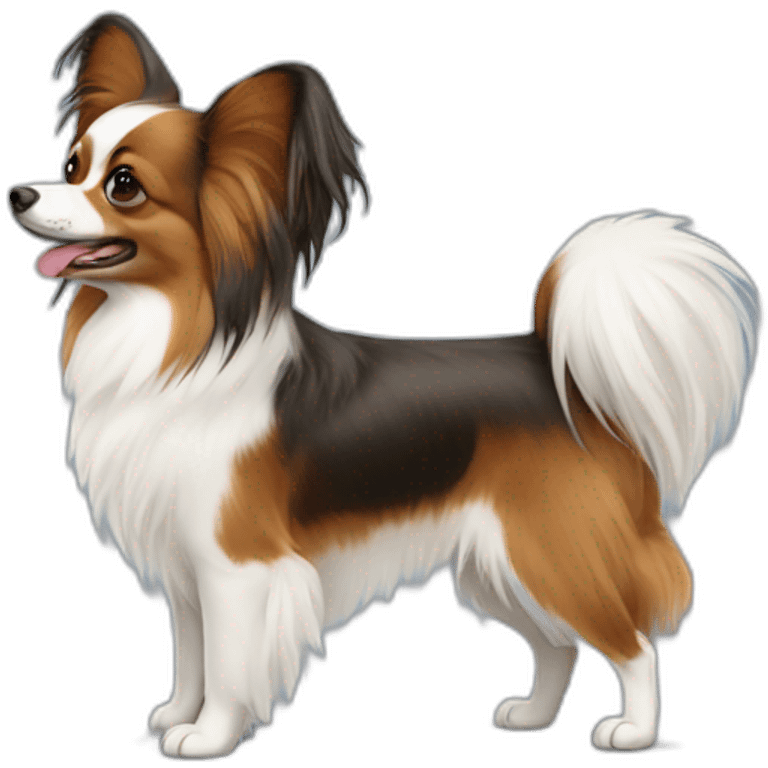 Papillon dog love emoji