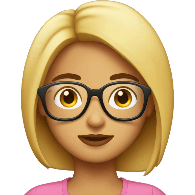 chica con gafas gordita  bonita emoji