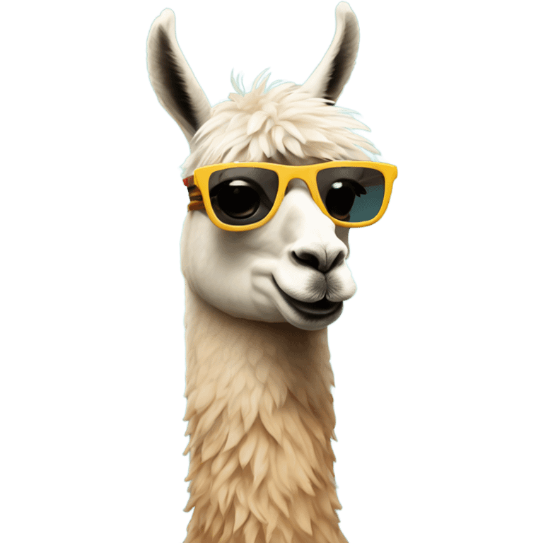 Llama with sunglasses  emoji