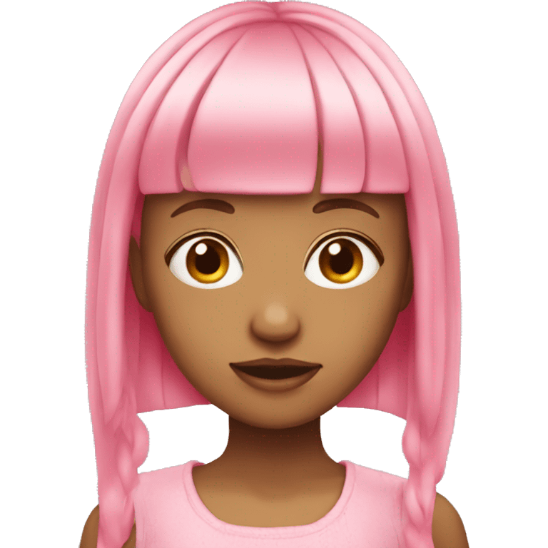 Girl with pink bangs  emoji