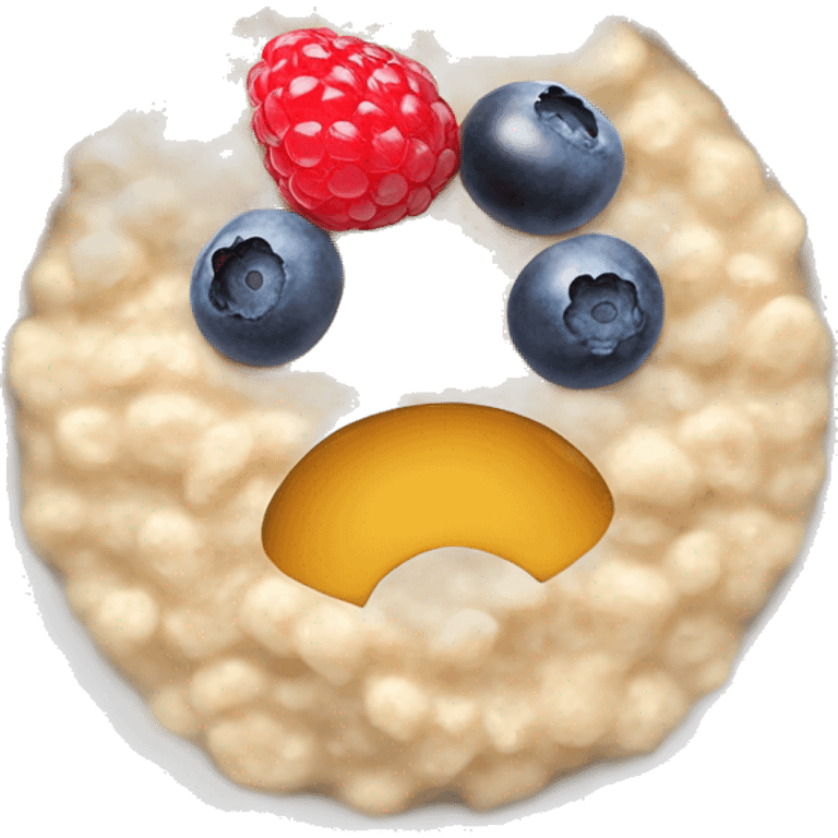 oatmeal porridge with berries emoji