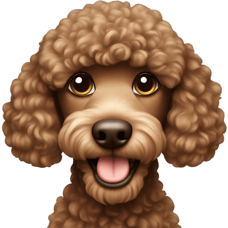 Brown poodle emoji