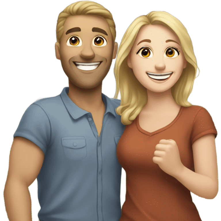 White couple made it home emoji