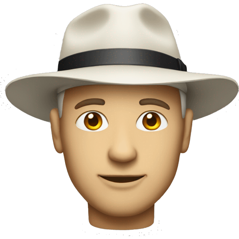 white bold man in a hat emoji