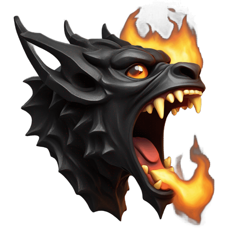 black iron gargoyle fire emoji