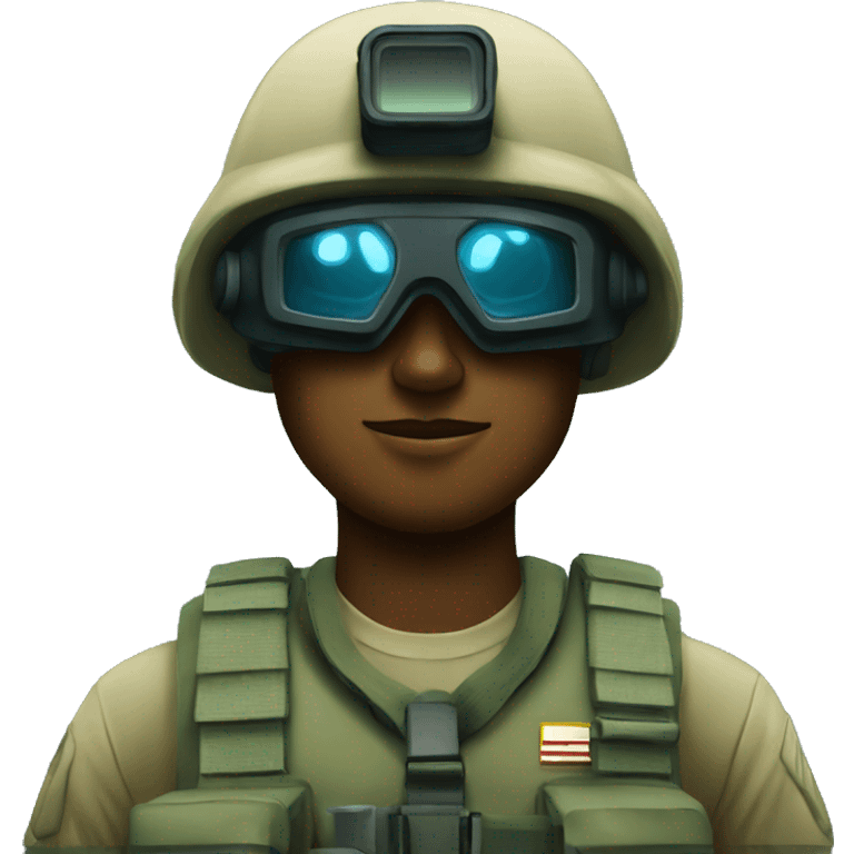 a marine looking through night vision goggles emoji