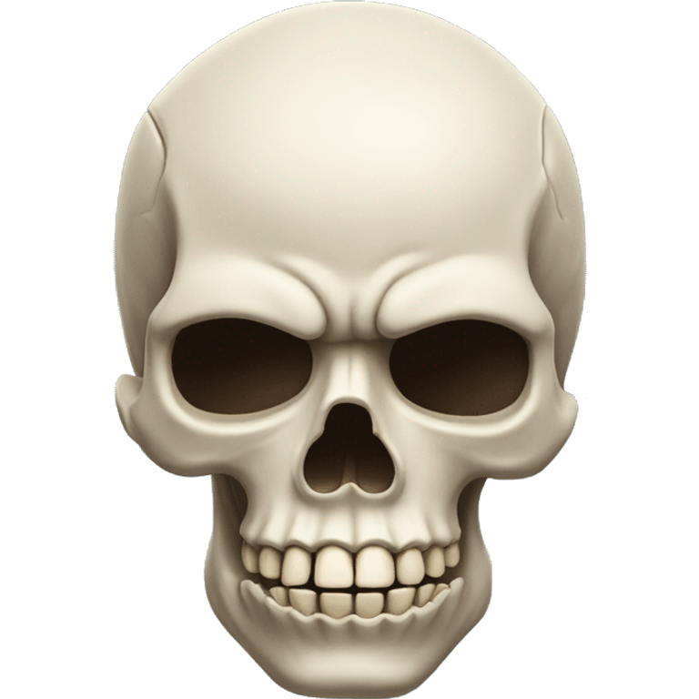 super super super realistic skull emoji with eyes and its turned to the side emoji