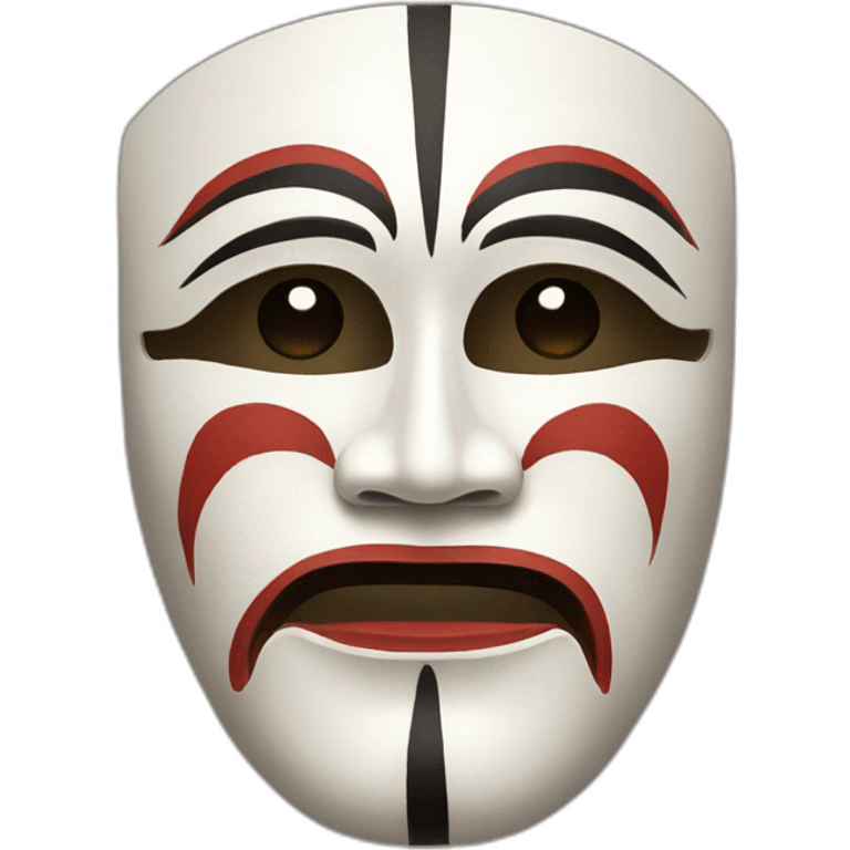 noh mask in african style emoji