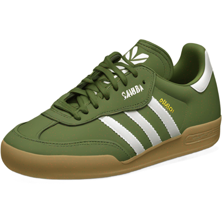 khaki green adidas samba emoji