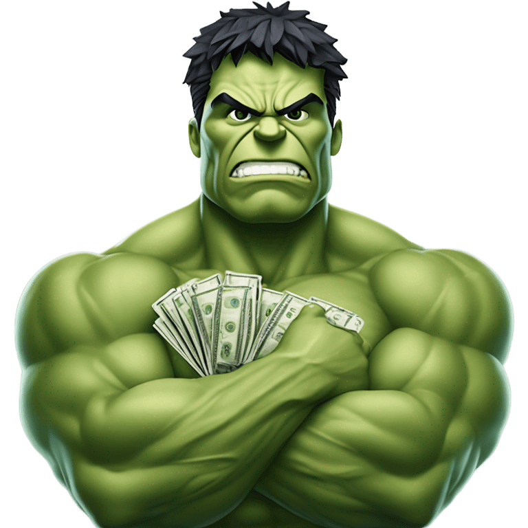 Hulk offering money emoji