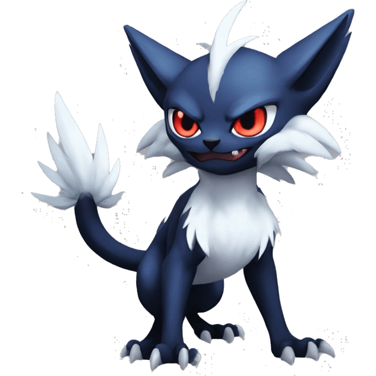 Edgy Cool Nargacuga-Litten-Absol-Pokémon Full Body emoji