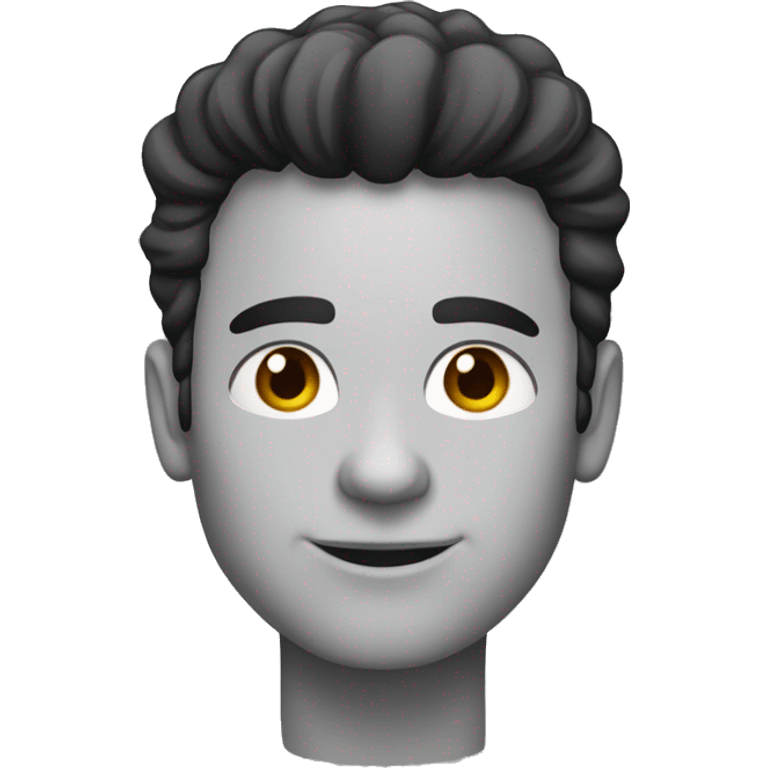 Homem branco, cabelo preto emoji