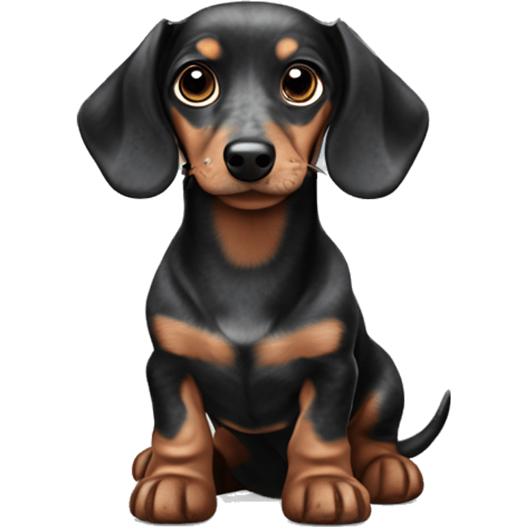 Black merle mini dachshund  emoji