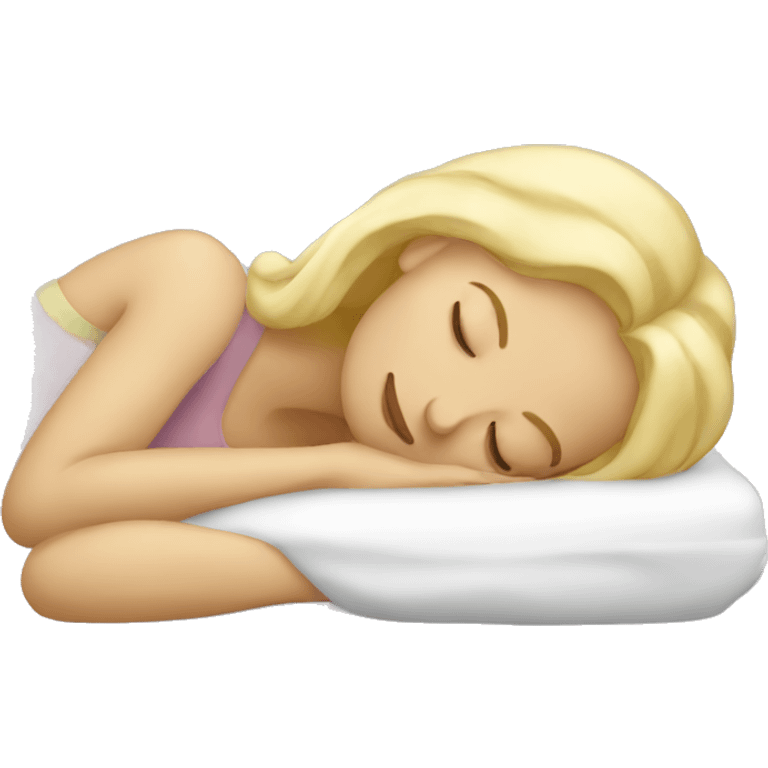 blonde woman sleeping  emoji