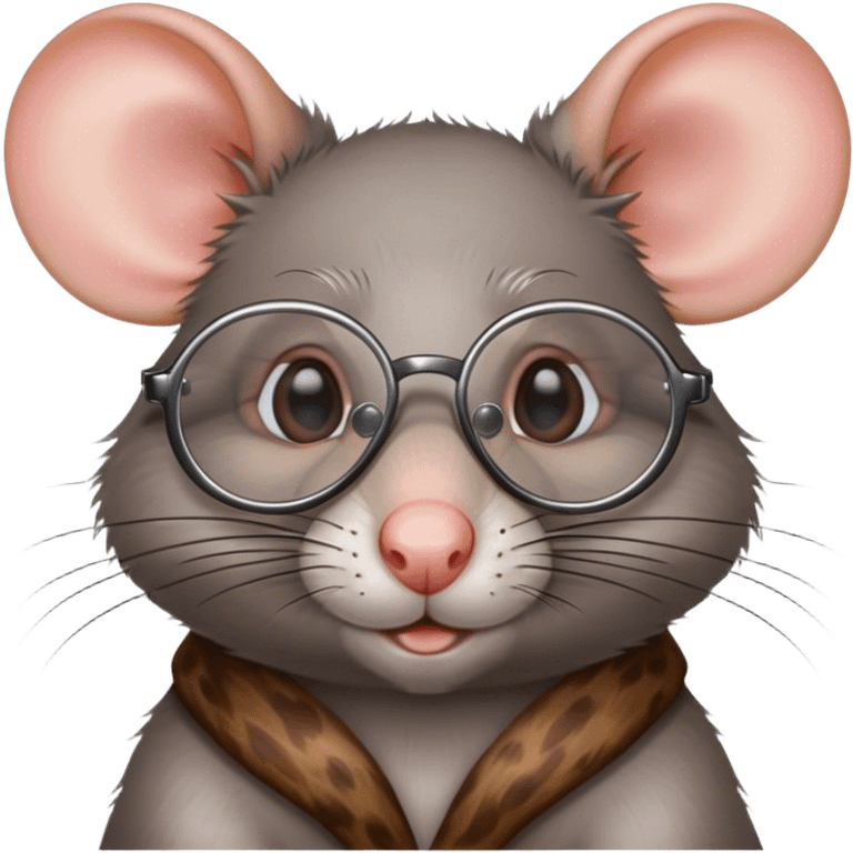 a rat wearing glasses  emoji