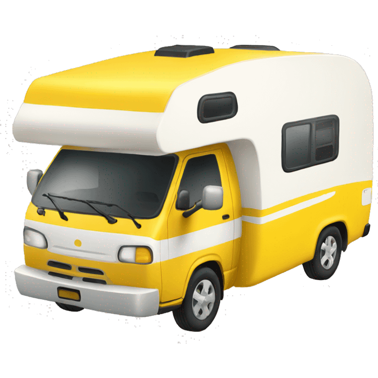 yellow and white camper emoji