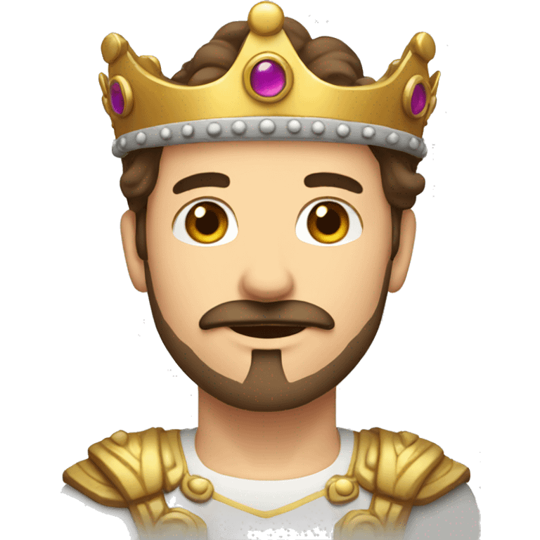 A developer with brown hair and a moustache and goatee wearing a crown emoji