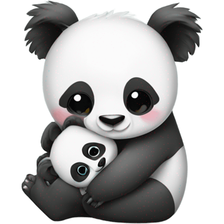 Panda and Koala hugging emoji