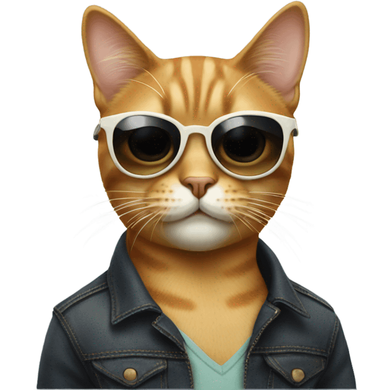 Cat with sunglasses emoji