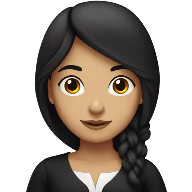 Armenian girl in black dress emoji