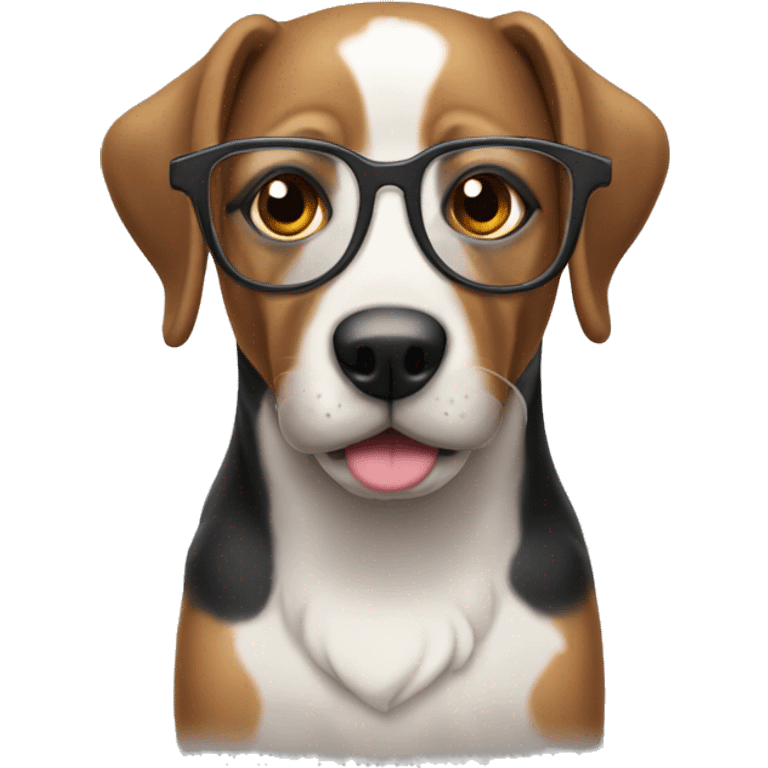 crear un perro con lentes emoji