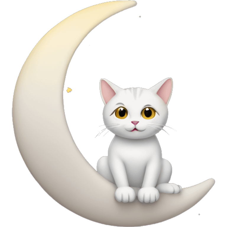 CAT sitting on moon emoji