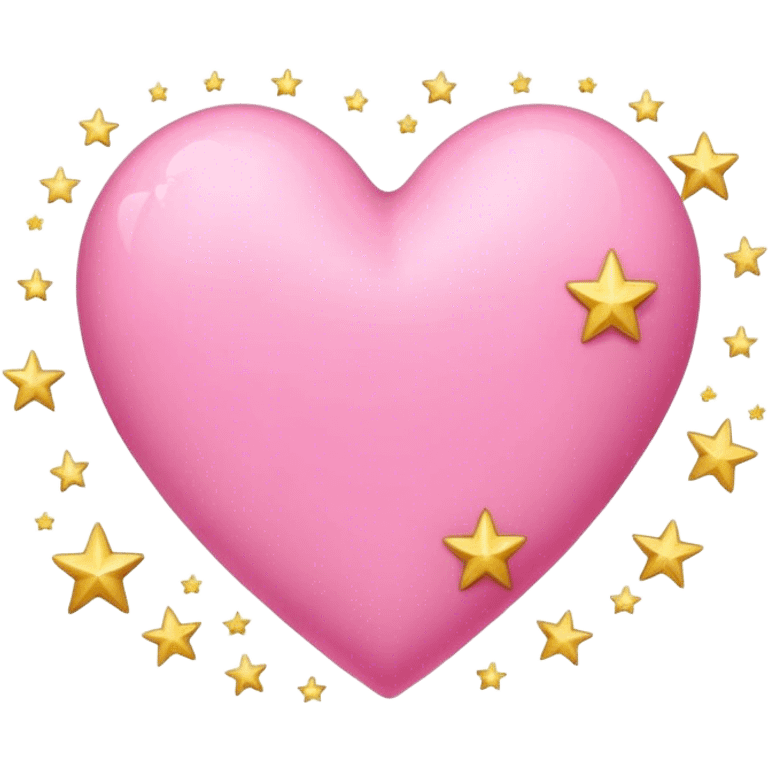 Corazón rosado unic o que tenga estrellitas  emoji