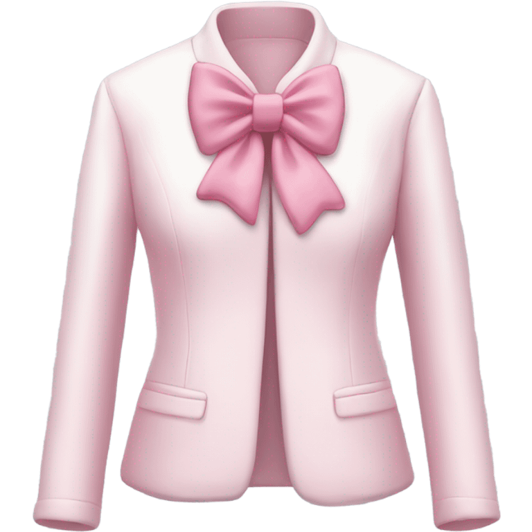 sweeties pastel pink and white jacket with a pink bow emoji