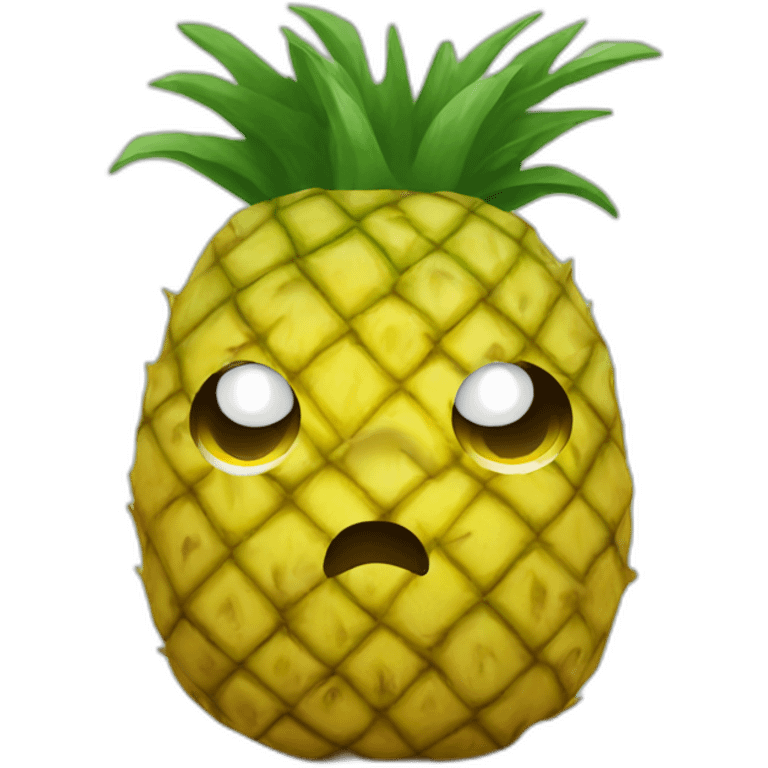 Sad pineapple emoji