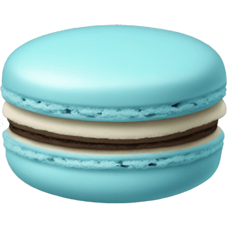 Realistic pastel  blue macaroon emoji