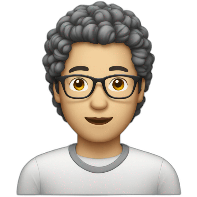 asian man with perm and glasses emoji