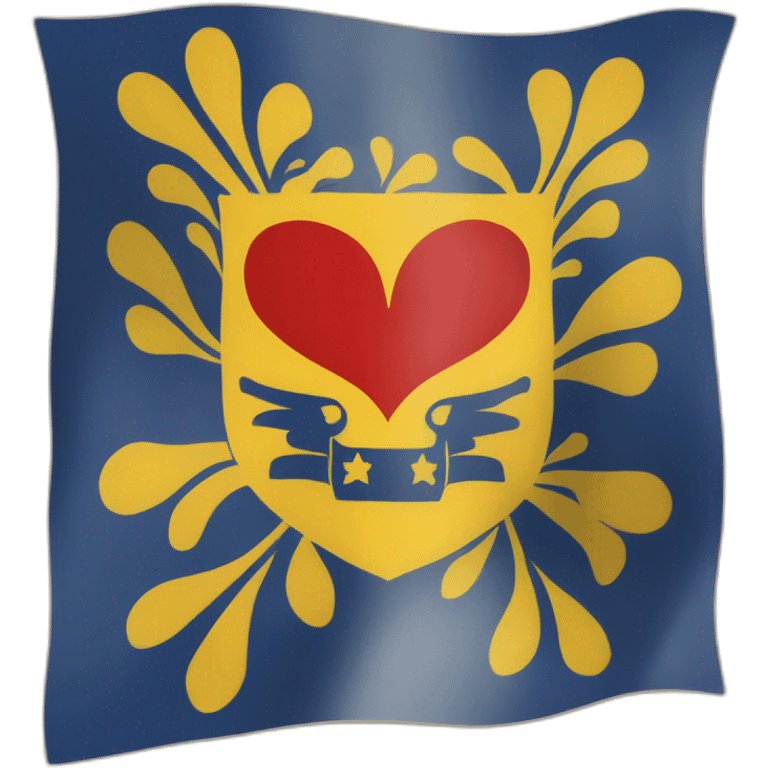 Drapeau Vendée coeur Vendéen emoji