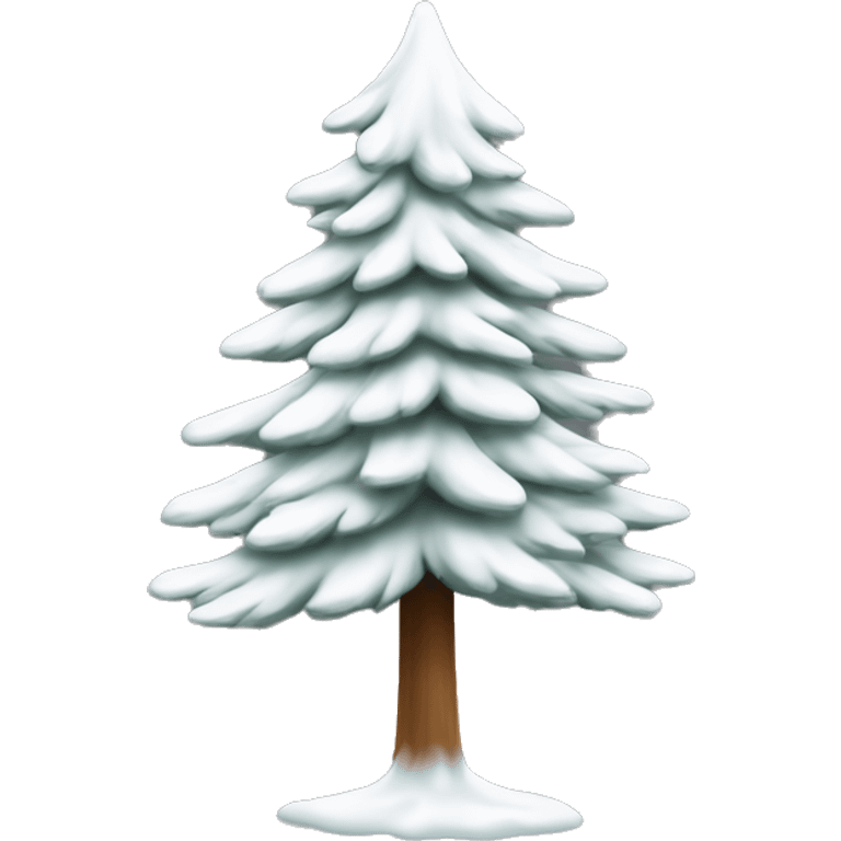  actual white fir christmas tree isolated.  emoji