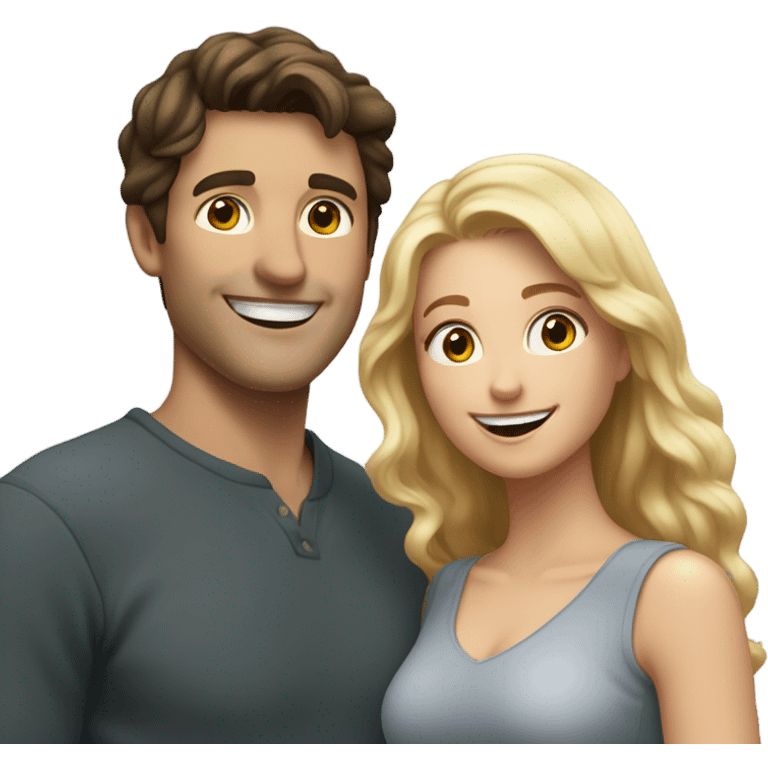 White male Love blonde woman  emoji