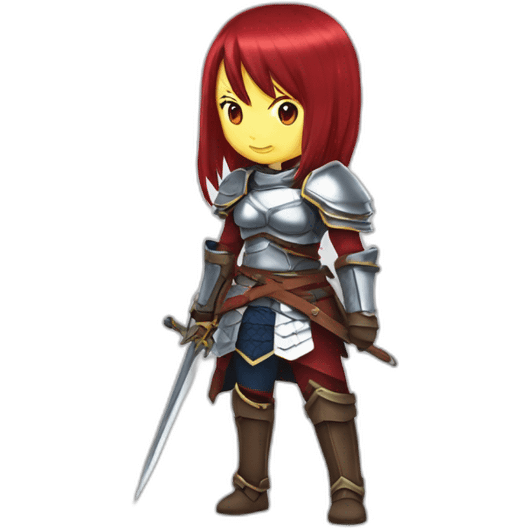 Erza scarlet en armure de armure emoji