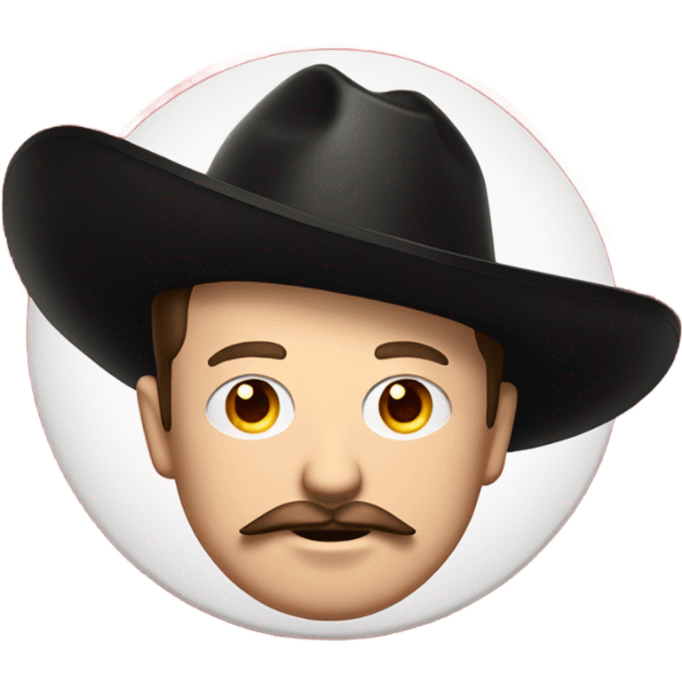  Elon musk with big mustache and black sombrero mexican hat and Tesla logo red shirt Tesla symbol coin emoji