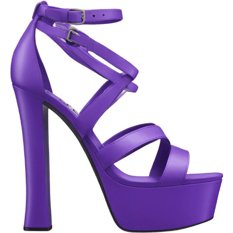 Platform Prada sandals purple emoji