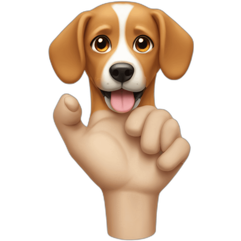 Finger dog emoji