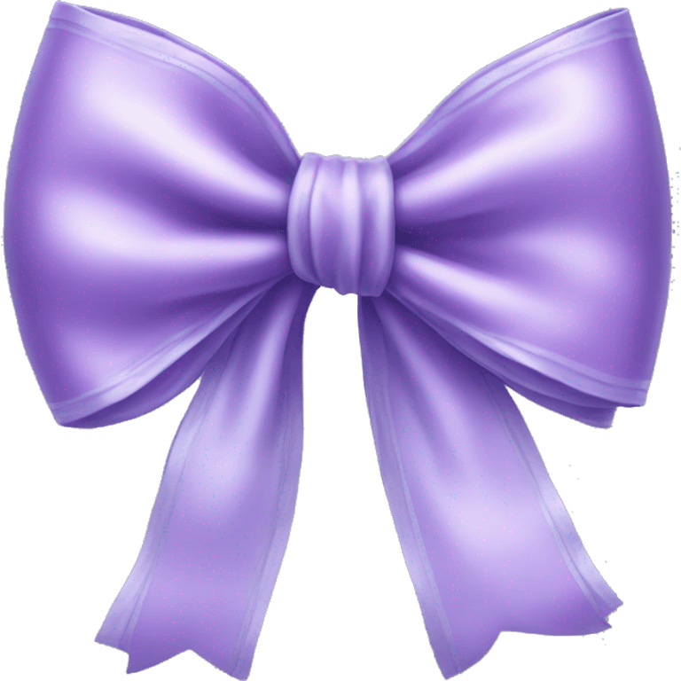 Realistic lilac silk bow emoji