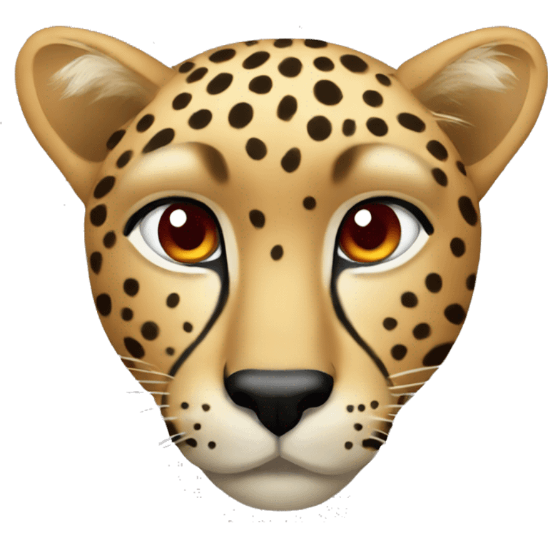 Cheetah with maroon eyes  emoji