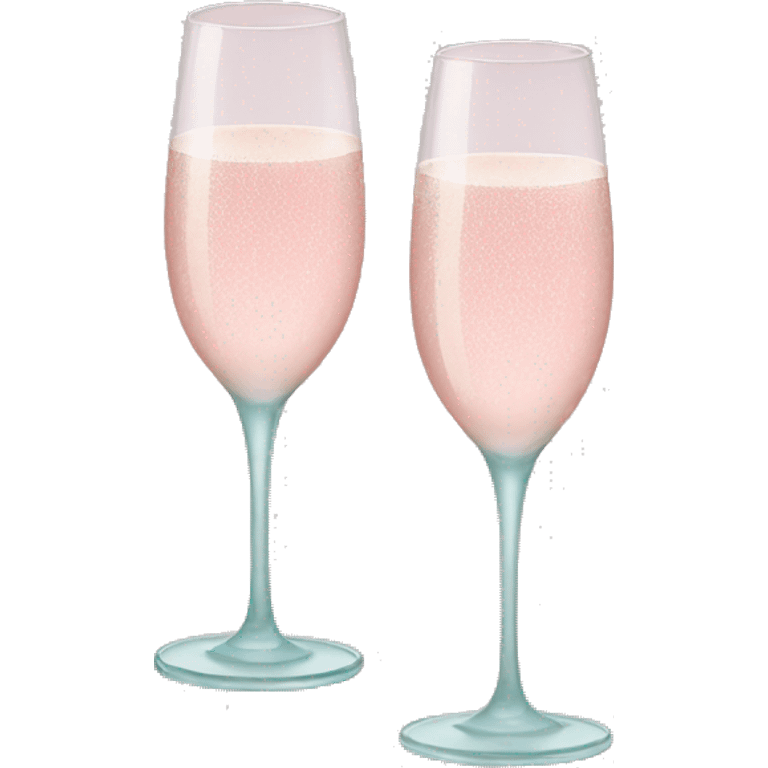 glasses with pastel pink champagne emoji