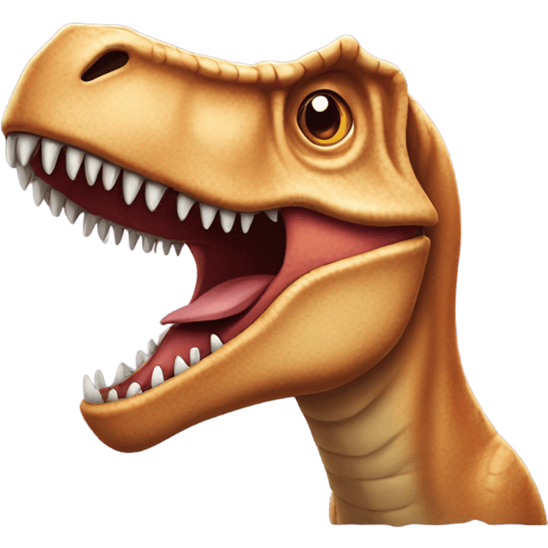 T-Rex with A Head made out of teeth emoji