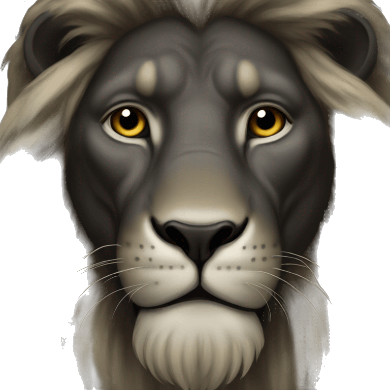 Black lion emoji