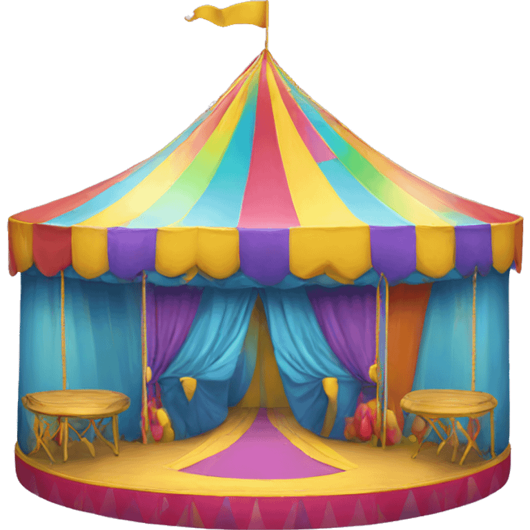 rainbow circus tent emoji